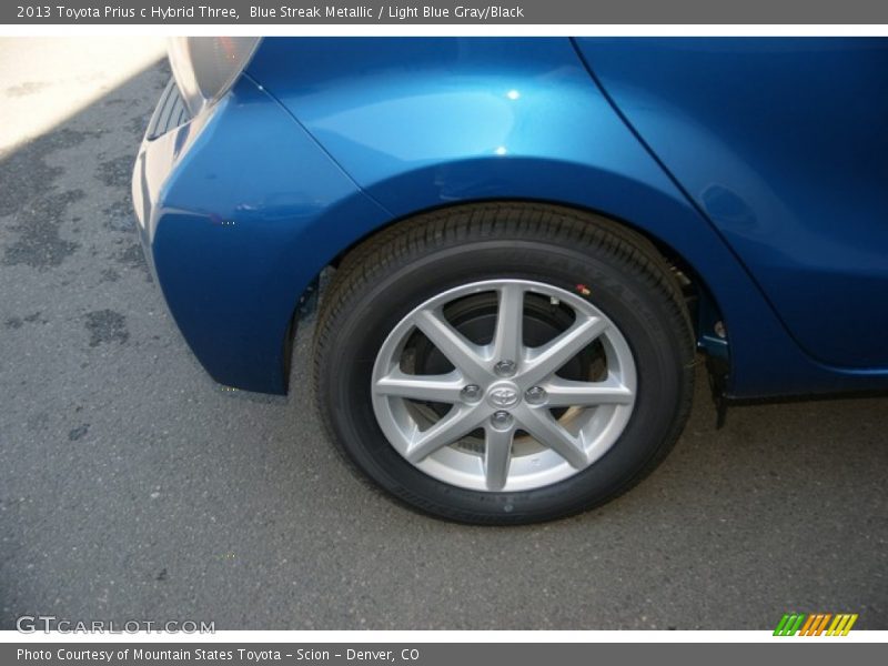 Blue Streak Metallic / Light Blue Gray/Black 2013 Toyota Prius c Hybrid Three