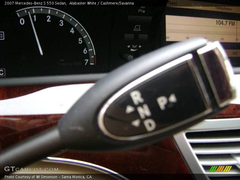 Alabaster White / Cashmere/Savanna 2007 Mercedes-Benz S 550 Sedan