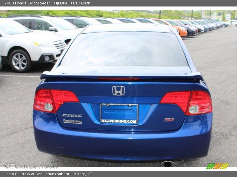 Fiji Blue Pearl / Black 2008 Honda Civic Si Sedan