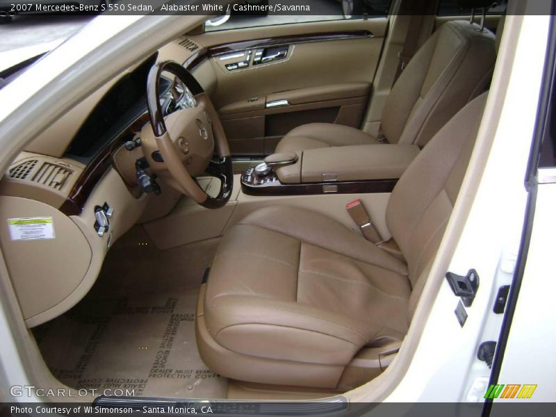 Alabaster White / Cashmere/Savanna 2007 Mercedes-Benz S 550 Sedan