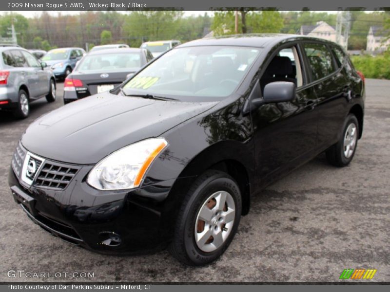 Wicked Black / Black 2009 Nissan Rogue S AWD