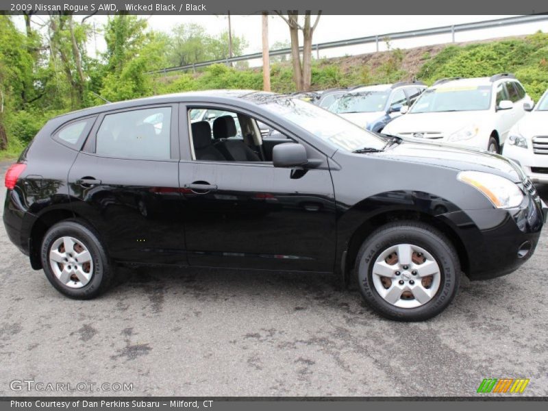Wicked Black / Black 2009 Nissan Rogue S AWD