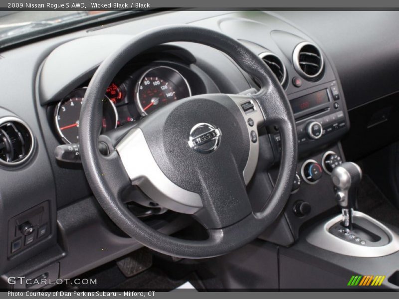 Wicked Black / Black 2009 Nissan Rogue S AWD