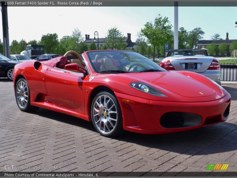 Rosso Corsa (Red) / Beige 2008 Ferrari F430 Spider F1