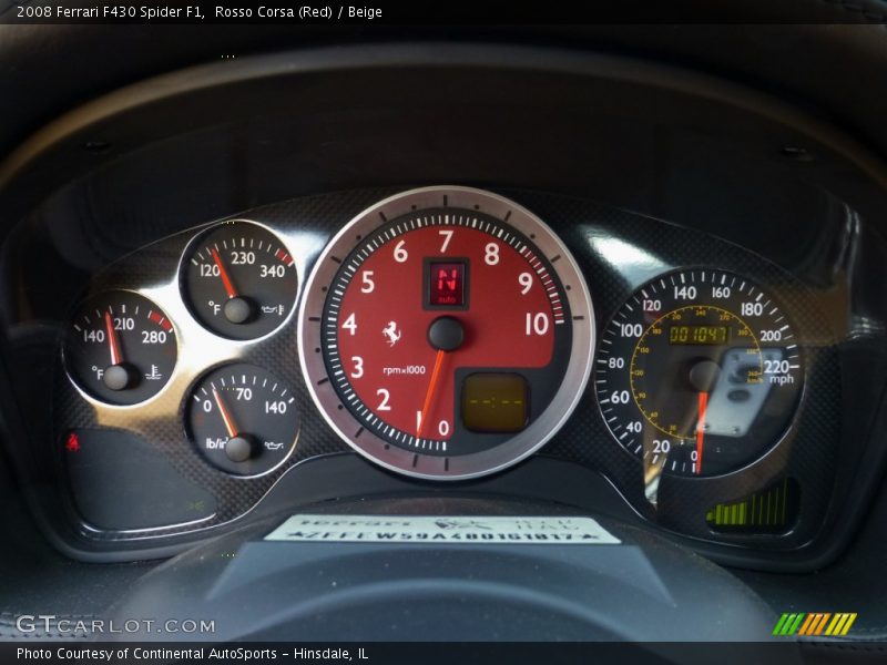  2008 F430 Spider F1 Spider F1 Gauges