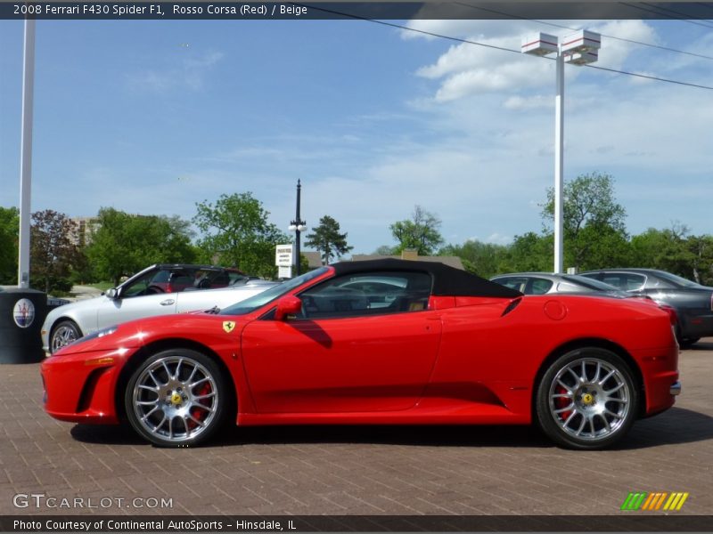 Rosso Corsa (Red) / Beige 2008 Ferrari F430 Spider F1
