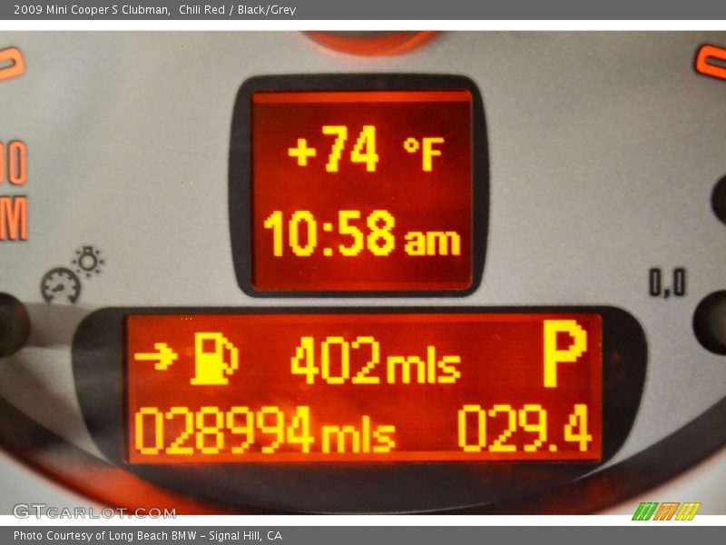 Chili Red / Black/Grey 2009 Mini Cooper S Clubman