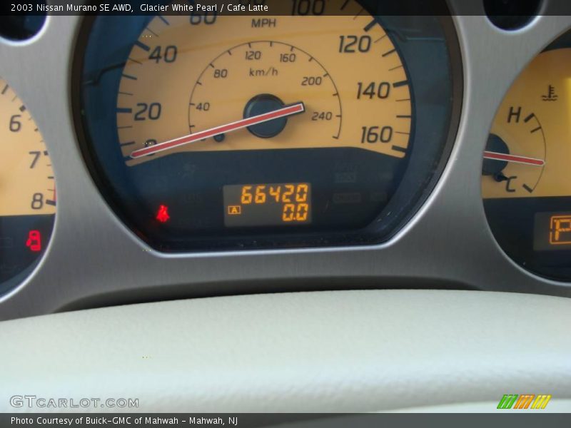 Glacier White Pearl / Cafe Latte 2003 Nissan Murano SE AWD