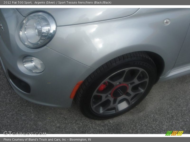 Argento (Silver) / Sport Tessuto Nero/Nero (Black/Black) 2012 Fiat 500 Sport