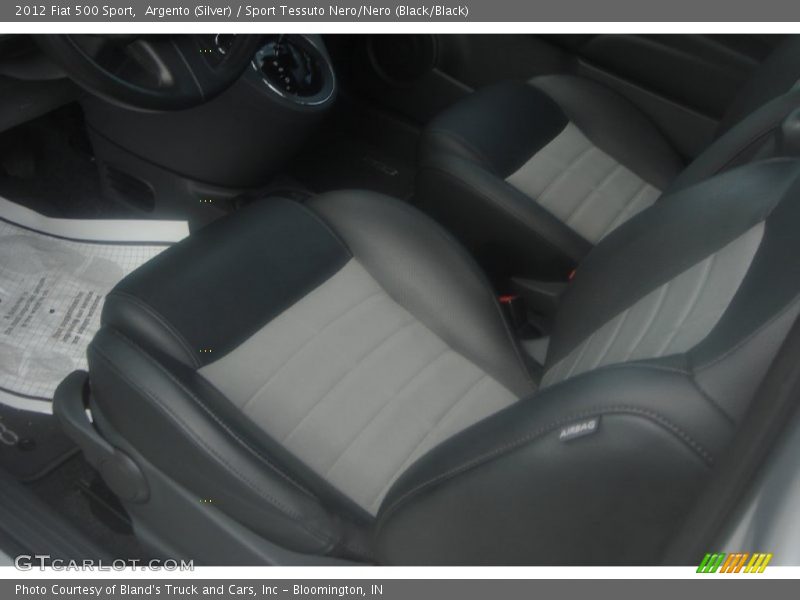 Argento (Silver) / Sport Tessuto Nero/Nero (Black/Black) 2012 Fiat 500 Sport