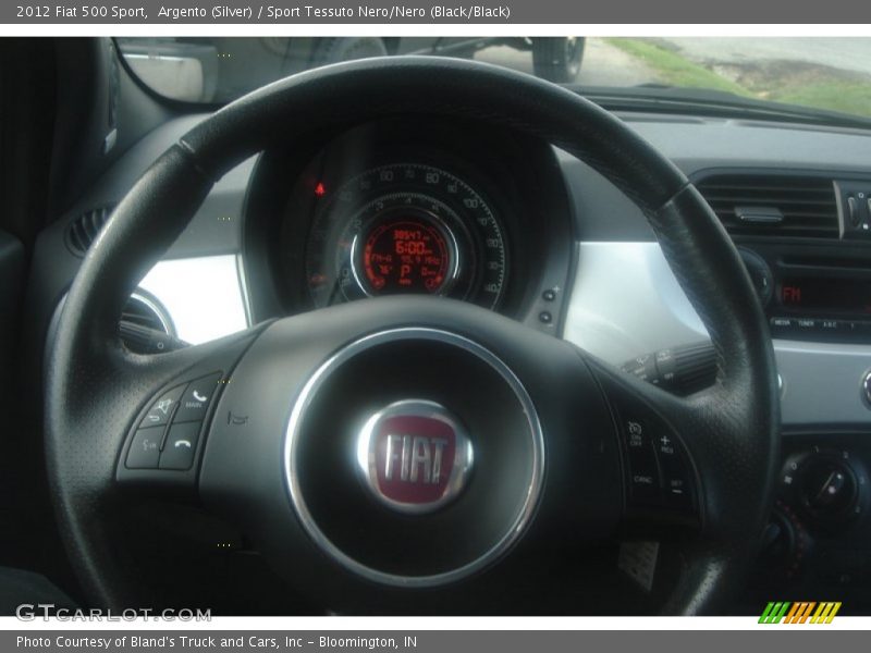 Argento (Silver) / Sport Tessuto Nero/Nero (Black/Black) 2012 Fiat 500 Sport