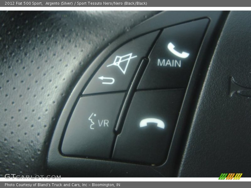Argento (Silver) / Sport Tessuto Nero/Nero (Black/Black) 2012 Fiat 500 Sport