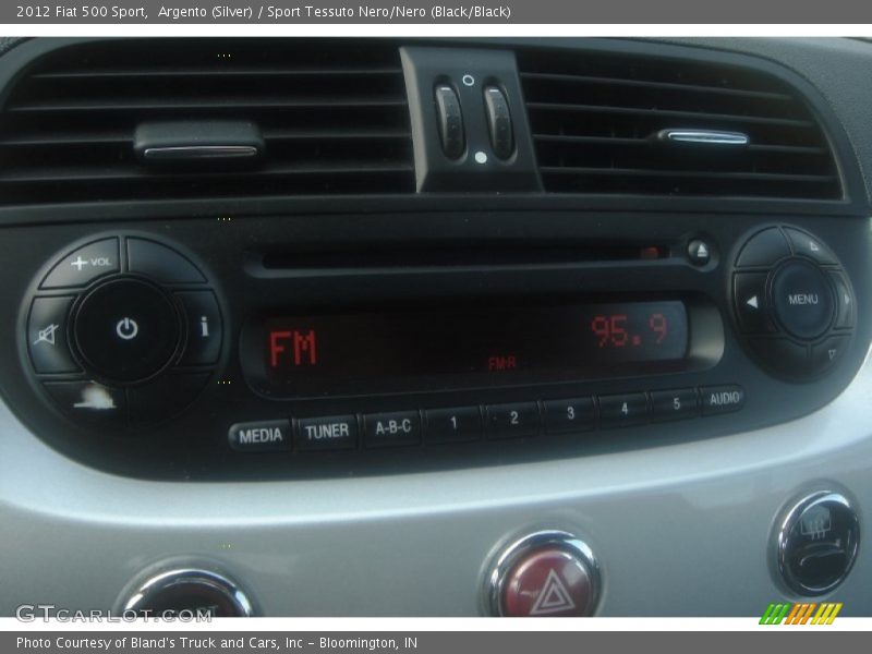 Argento (Silver) / Sport Tessuto Nero/Nero (Black/Black) 2012 Fiat 500 Sport