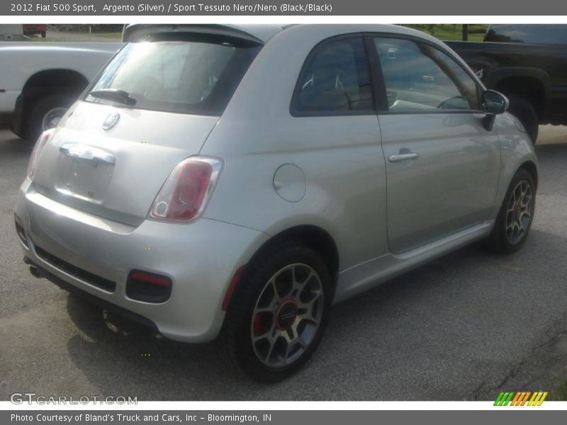 Argento (Silver) / Sport Tessuto Nero/Nero (Black/Black) 2012 Fiat 500 Sport