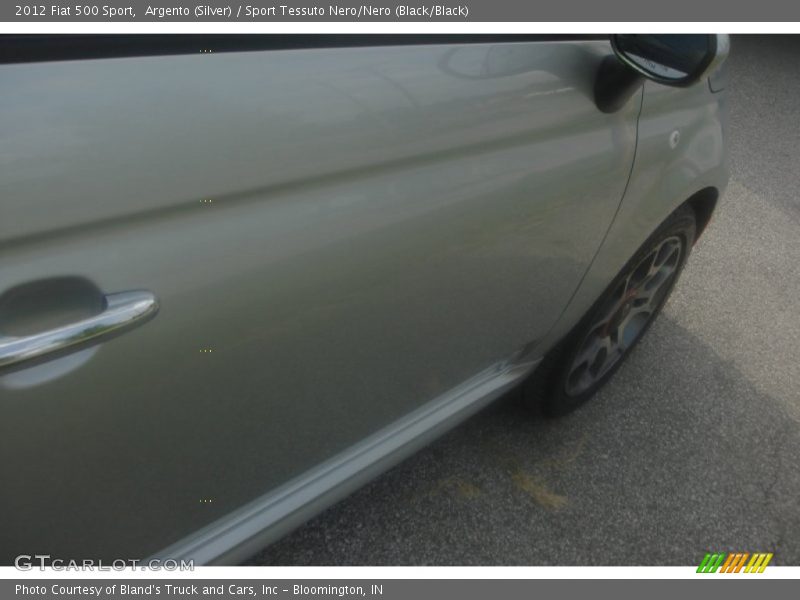 Argento (Silver) / Sport Tessuto Nero/Nero (Black/Black) 2012 Fiat 500 Sport