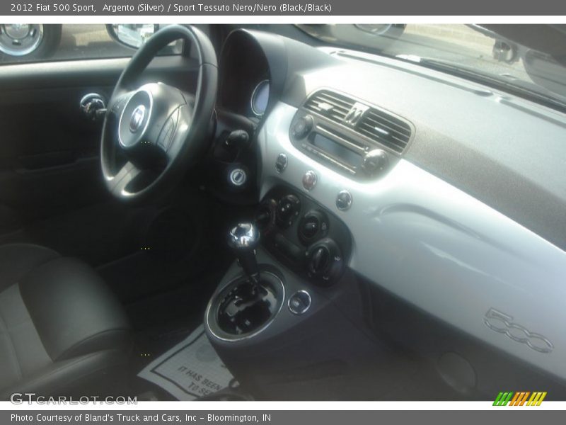 Argento (Silver) / Sport Tessuto Nero/Nero (Black/Black) 2012 Fiat 500 Sport