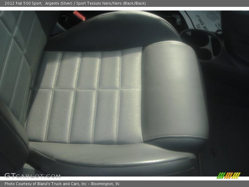 Argento (Silver) / Sport Tessuto Nero/Nero (Black/Black) 2012 Fiat 500 Sport