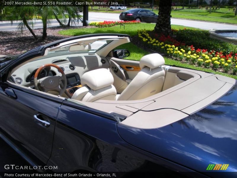 Capri Blue Metallic / Java 2007 Mercedes-Benz SL 550 Roadster