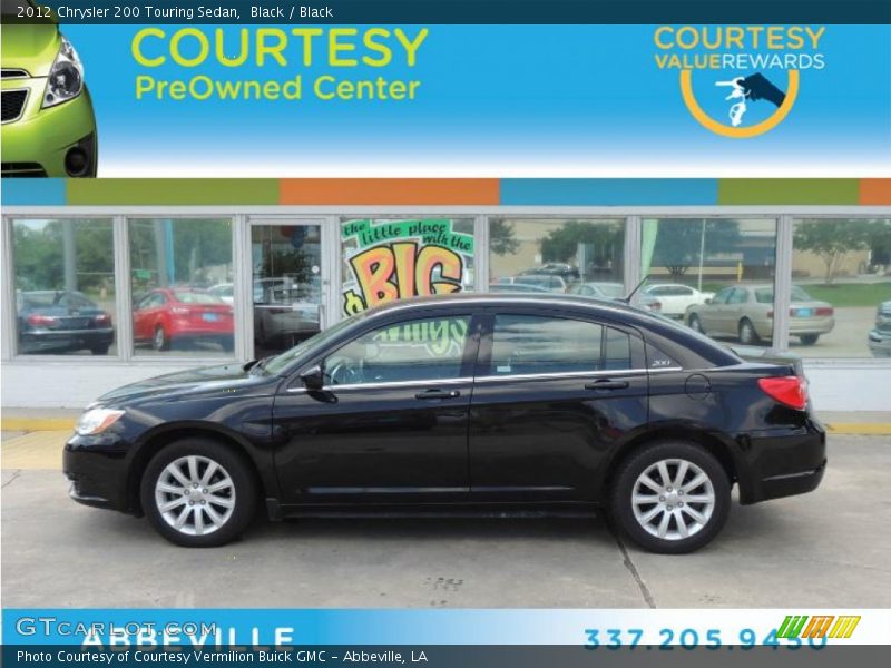 Black / Black 2012 Chrysler 200 Touring Sedan