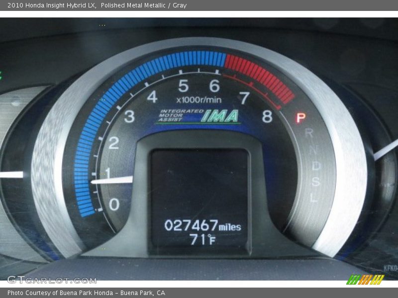 Polished Metal Metallic / Gray 2010 Honda Insight Hybrid LX