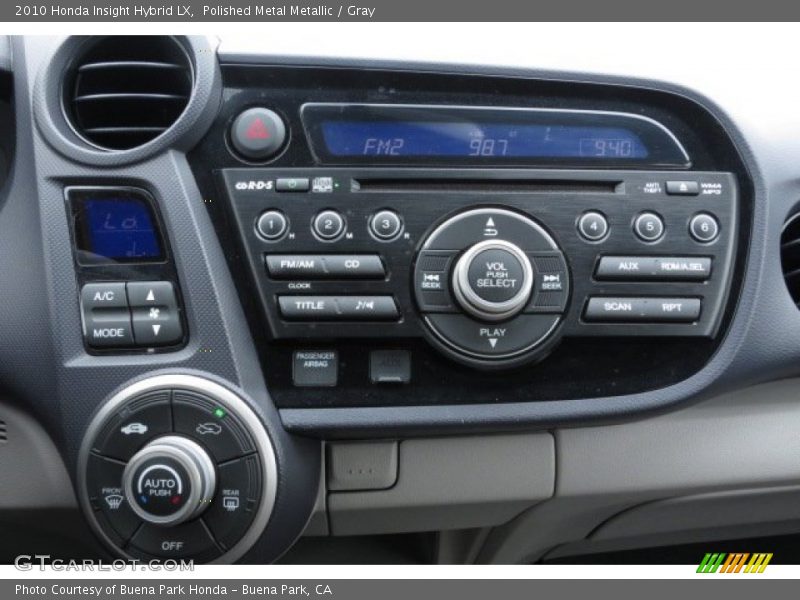 Polished Metal Metallic / Gray 2010 Honda Insight Hybrid LX