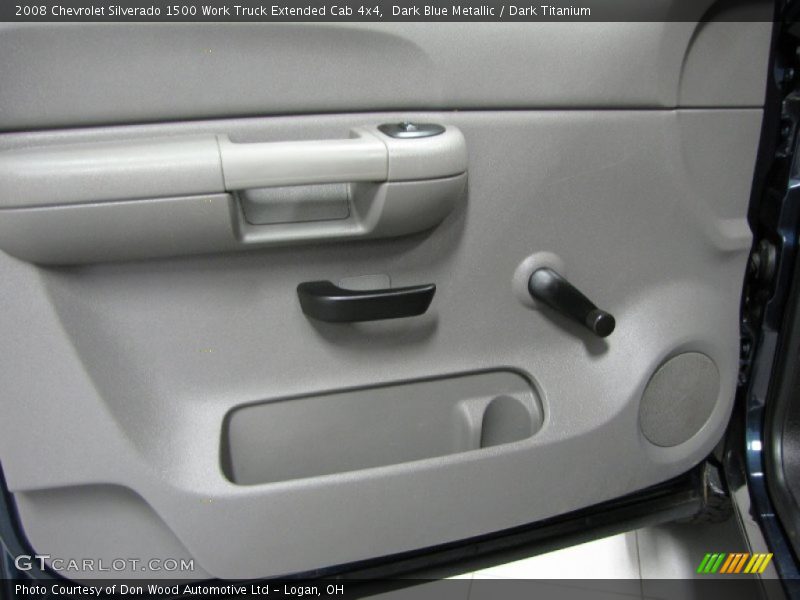 Dark Blue Metallic / Dark Titanium 2008 Chevrolet Silverado 1500 Work Truck Extended Cab 4x4