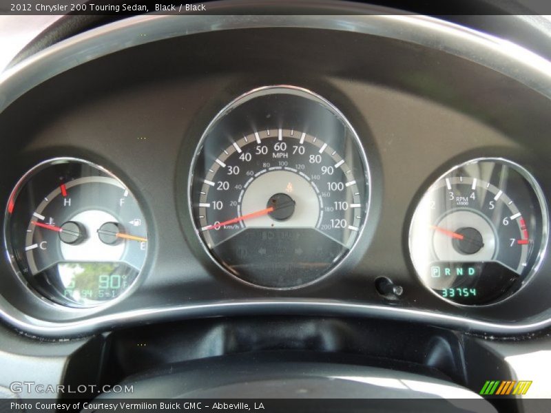 Black / Black 2012 Chrysler 200 Touring Sedan