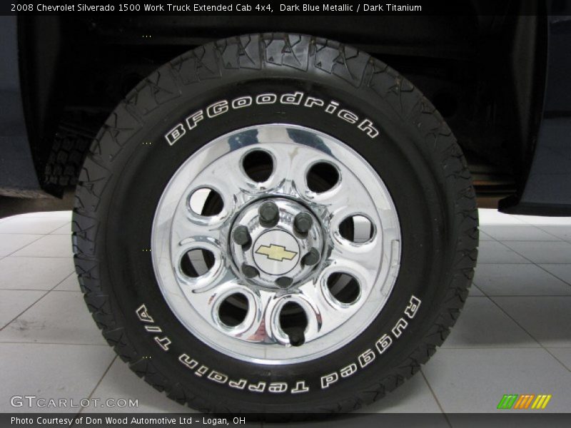 Dark Blue Metallic / Dark Titanium 2008 Chevrolet Silverado 1500 Work Truck Extended Cab 4x4