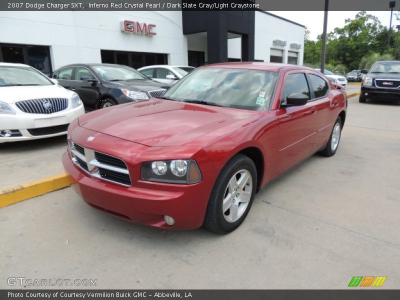 Inferno Red Crystal Pearl / Dark Slate Gray/Light Graystone 2007 Dodge Charger SXT