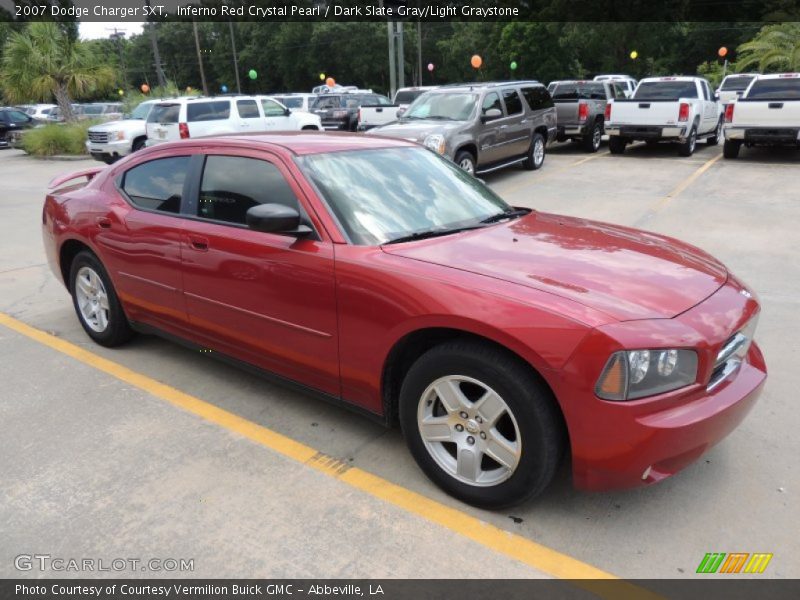 Inferno Red Crystal Pearl / Dark Slate Gray/Light Graystone 2007 Dodge Charger SXT