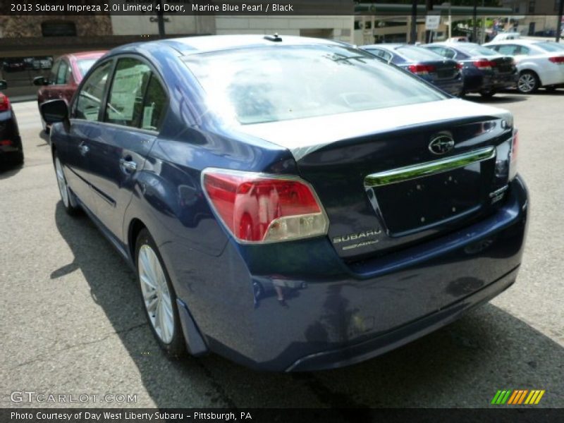 Marine Blue Pearl / Black 2013 Subaru Impreza 2.0i Limited 4 Door