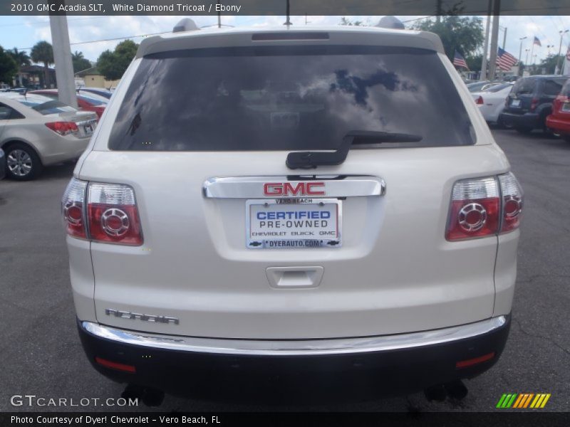 White Diamond Tricoat / Ebony 2010 GMC Acadia SLT