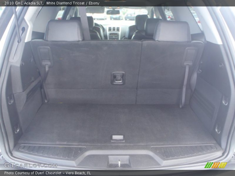 White Diamond Tricoat / Ebony 2010 GMC Acadia SLT