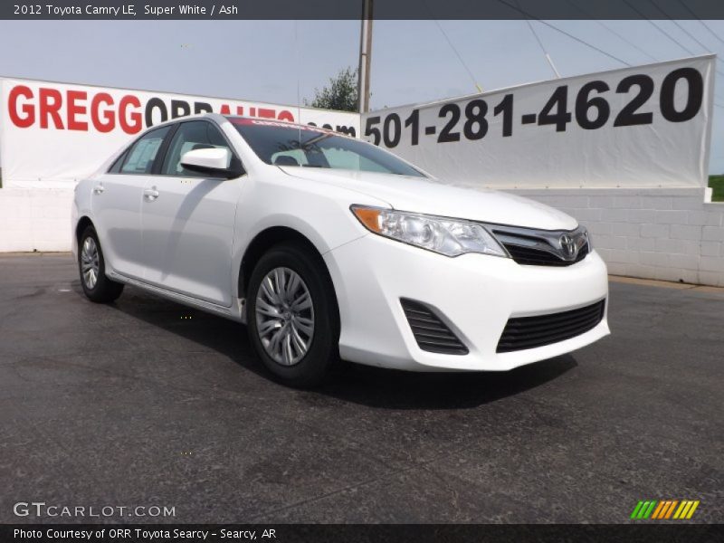 Super White / Ash 2012 Toyota Camry LE