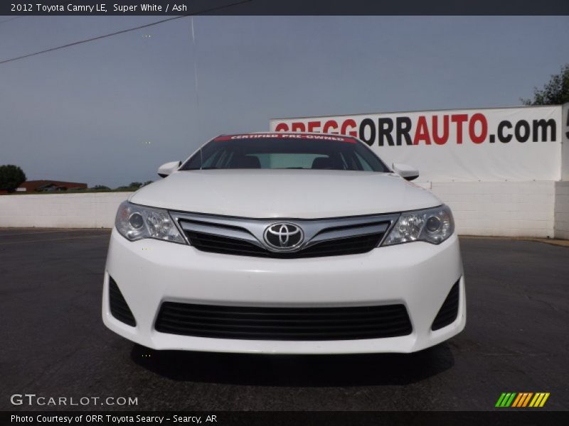 Super White / Ash 2012 Toyota Camry LE