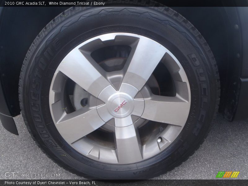White Diamond Tricoat / Ebony 2010 GMC Acadia SLT