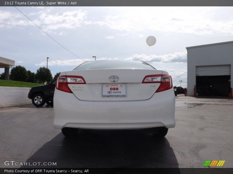 Super White / Ash 2012 Toyota Camry LE