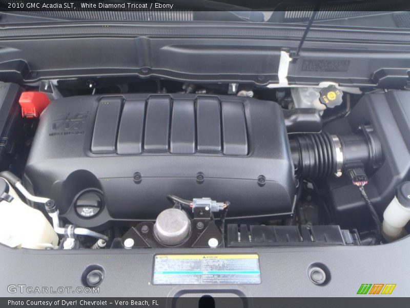 White Diamond Tricoat / Ebony 2010 GMC Acadia SLT