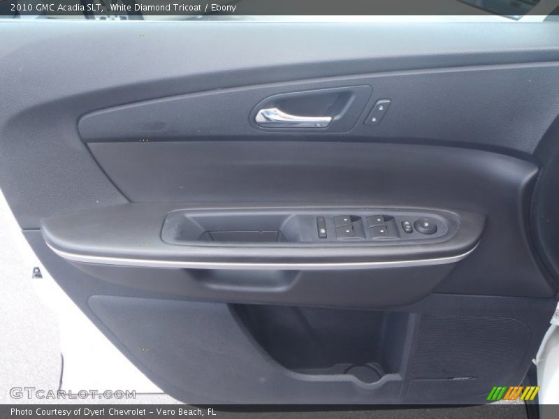 White Diamond Tricoat / Ebony 2010 GMC Acadia SLT