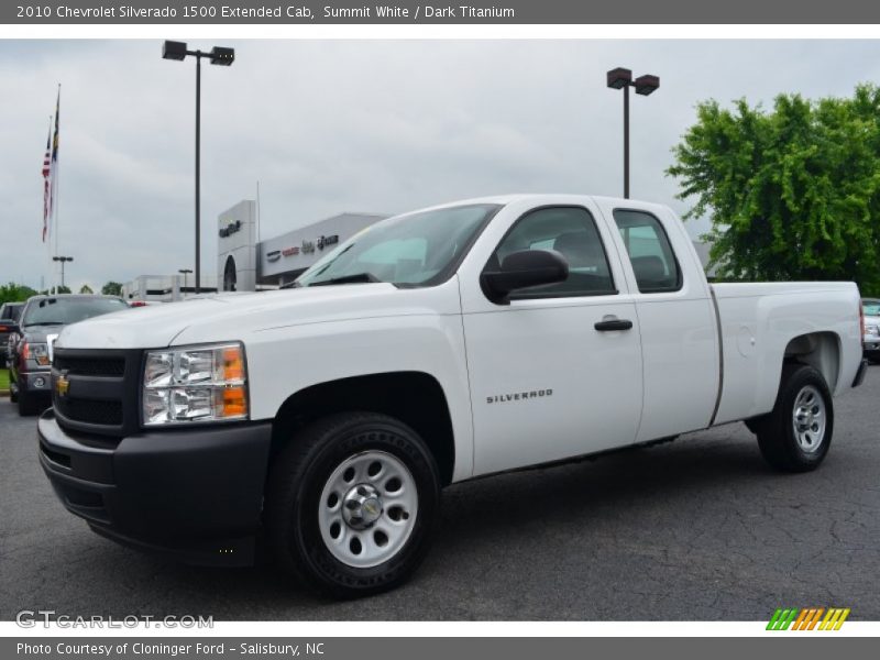 Summit White / Dark Titanium 2010 Chevrolet Silverado 1500 Extended Cab