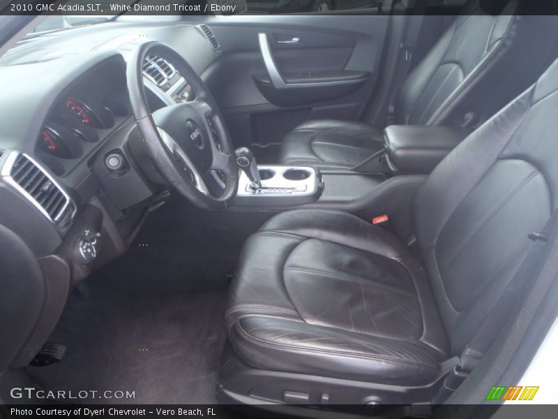 White Diamond Tricoat / Ebony 2010 GMC Acadia SLT
