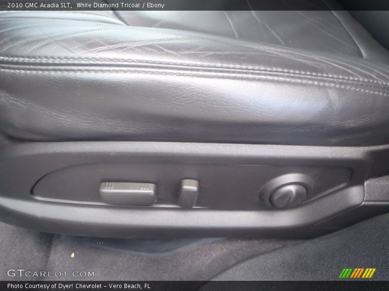 White Diamond Tricoat / Ebony 2010 GMC Acadia SLT