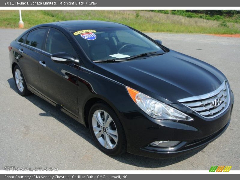 Midnight Black / Gray 2011 Hyundai Sonata Limited