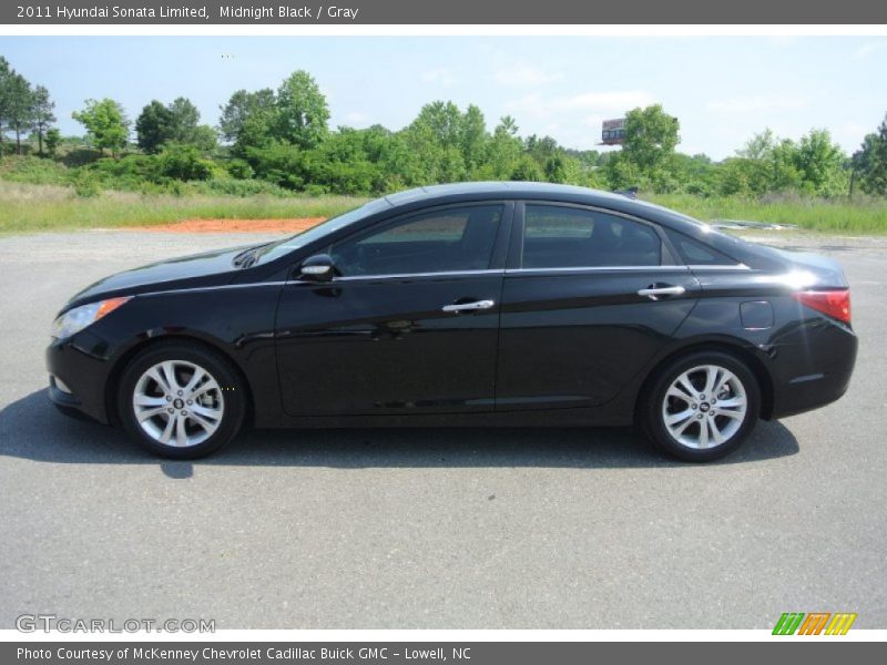 Midnight Black / Gray 2011 Hyundai Sonata Limited