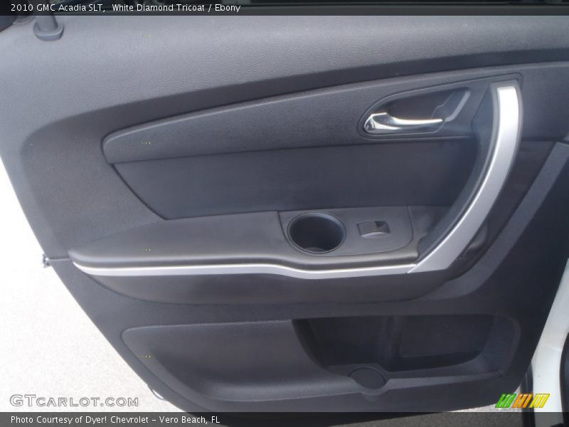White Diamond Tricoat / Ebony 2010 GMC Acadia SLT