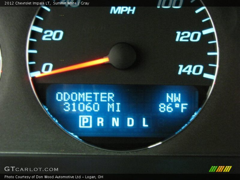 Summit White / Gray 2012 Chevrolet Impala LT