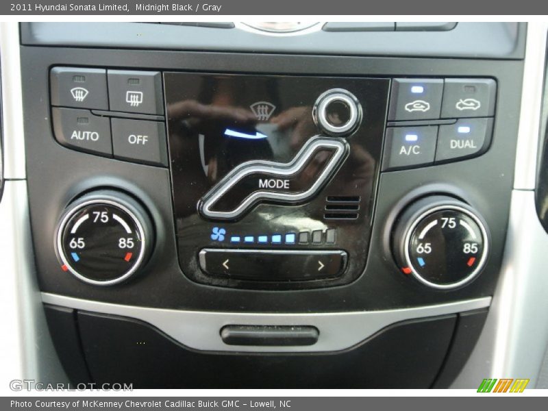 Midnight Black / Gray 2011 Hyundai Sonata Limited