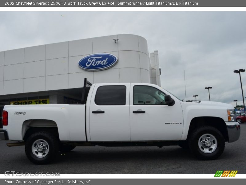 Summit White / Light Titanium/Dark Titanium 2009 Chevrolet Silverado 2500HD Work Truck Crew Cab 4x4