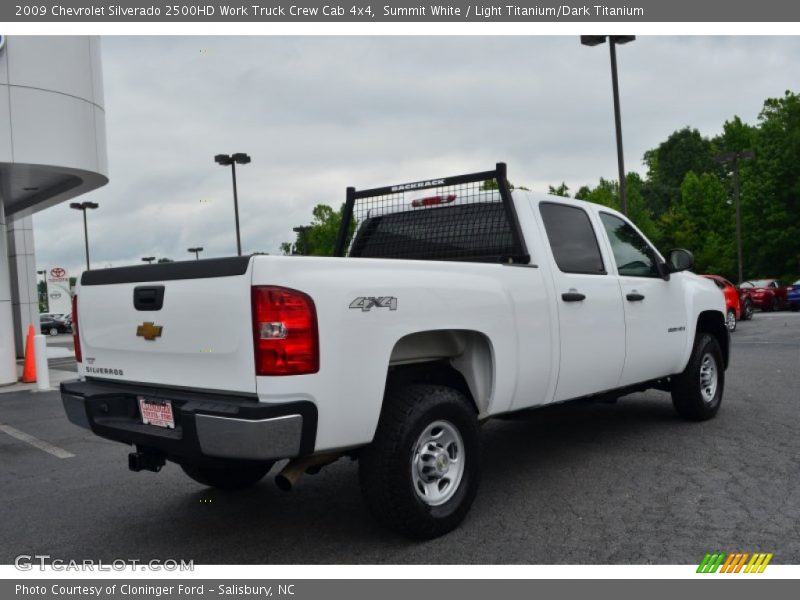 Summit White / Light Titanium/Dark Titanium 2009 Chevrolet Silverado 2500HD Work Truck Crew Cab 4x4