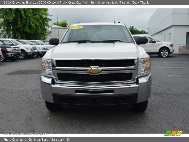 Summit White / Light Titanium/Dark Titanium 2009 Chevrolet Silverado 2500HD Work Truck Crew Cab 4x4